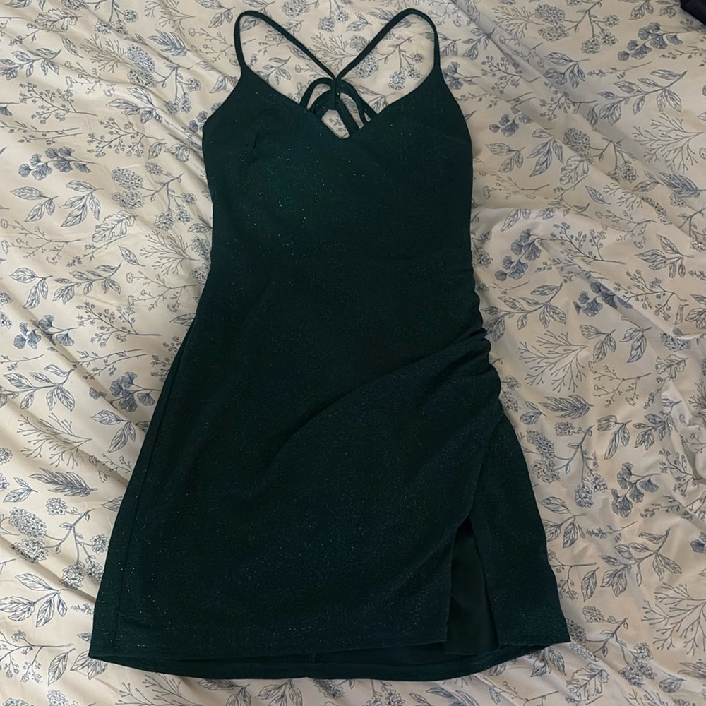Cute sparkly green cocktail dress